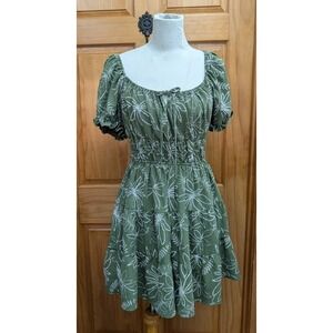 Liberty Love Women's 1 XL Dress Tiered Skirt Puffy Sleeves Baby Doll Whimsical